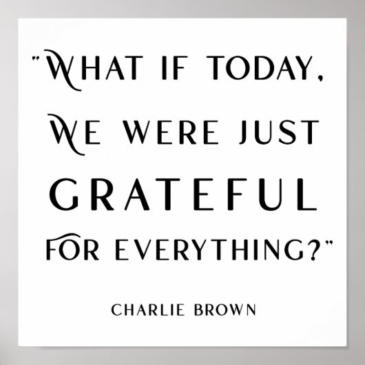 Moderne typografie Thankfulness Poster (Voorkant)