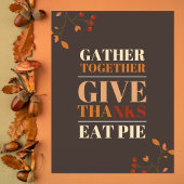 Moderne typografie Thanksgiving Briefkaart