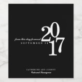 Moderne Typografie Trouwdatum Wijn Etiket (Enkel label)