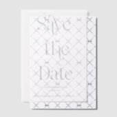 Moderne Typografie Trouwen Save the Date Overlay Vellum Uitnodigingen (Offset (Uitnodiging))