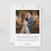 Moderne Typografie Trouwfoto Bedankkaart (Achterkant)