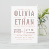Moderne typografie trouwkaart kaart (Staand voorkant)