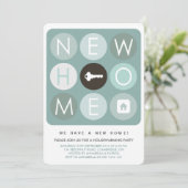 Moderne typografie Uitnodiging voor Housewarming P (Staand voorkant)