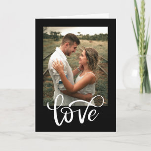 Moderne typografie Valentijnskaart zwart-wit foto Kaart