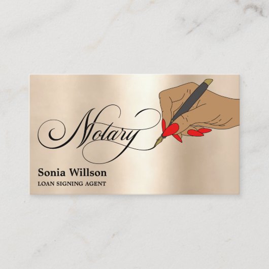 Moderne Typografie van de notaristekenaar Visitekaartje (Voorkant)