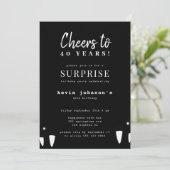 Moderne typografie van elke man-verjaardagsfeestje kaart (Staand voorkant)