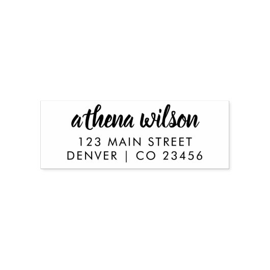 Moderne typografie van het minimale teruggaveadres zelfinktende stempel (Design)