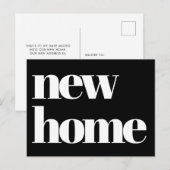 Moderne typografie verhuisbericht briefkaart (Voorkant / Achterkant)