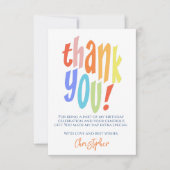 Moderne Typografie Verjaardag Bedankkaart (Voorkant)