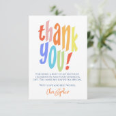 Moderne Typografie Verjaardag Bedankkaart (Staand voorkant)