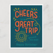 Moderne typografie verjaardag briefkaart (Voorkant)