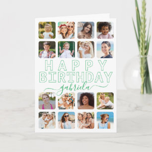 Moderne Typografie Verjaardag Kaart – Custom Photo