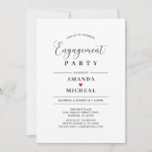 Moderne typografie verlovingsfeest uitnodiging (Voorkant)