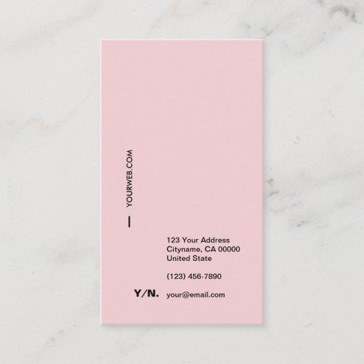 Moderne Typografie — Verticaal Visitekaartje (Voorkant)