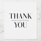 Moderne typografie, vet bedankt wijn etiket (Enkel label)