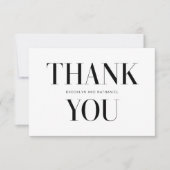 Moderne typografie vette bedankkaart (Voorkant)