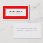 Moderne Typografie-Visitekaartjes - Rood Visitekaartje (Voorkant / Achterkant)