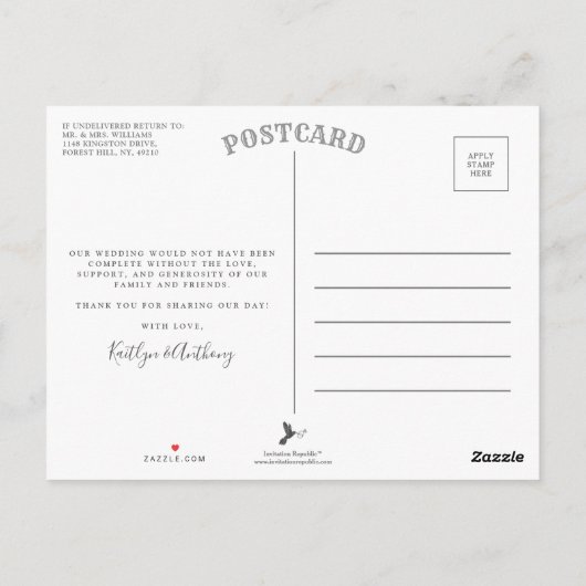 Moderne Typografie Viva Magenta Minimaliserende fo Briefkaart (Achterkant)