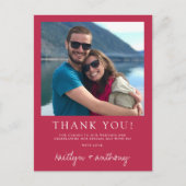 Moderne Typografie Viva Magenta Minimaliserende fo Briefkaart (Voorkant)