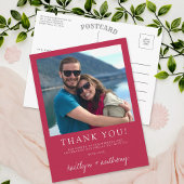 Moderne Typografie Viva Magenta Minimaliserende fo Briefkaart