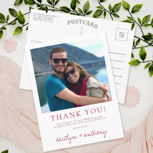 Moderne Typografie Viva Magenta Minimaliserende fo Briefkaart