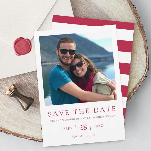 Moderne Typografie Viva Magenta Minimaliserende fo Save The Date