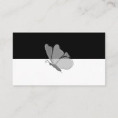 Moderne Typografie Vlinder Display douche Informatiekaartje (Achterkant)