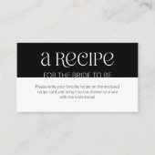 Moderne Typografie Vlinder Recept voor de bruid Informatiekaartje (Voorkant)