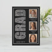 Moderne typografie voor feestjes van afgestudeerde kaart (Staand voorkant)