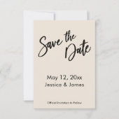 Moderne Typografie voor handschrift Eenvoudig Crea Save The Date (Voorkant)