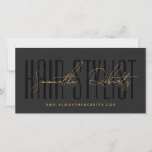 Moderne typografie voor kapsalonscript giftcard (Voorkant)