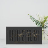 Moderne typografie voor kapsalonscript giftcard (Staand voorkant)