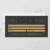 Moderne typografie voor kapsalonscript giftcard (Achterkant)