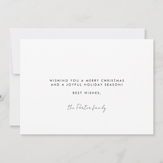 Moderne Typografie voor kerst Feestdagenkaart (Achterkant)