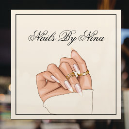 Moderne typografie voor nagelstudio's Marketing vo Raamsticker