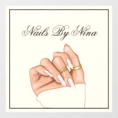 Moderne typografie voor nagelstudio's Marketing vo Raamsticker (Vel)