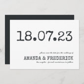 Moderne typografie voor trouwkaarten en save-the-d save the date (Voorkant / Achterkant)