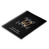 Moderne typografie voor zwart en goud 40e verjaard notitieboek (Linkerzijde)