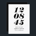 Moderne Typografie voor zwarte en witte oude datum Save The Date<br><div class="desc">De moderne Zwarte en Witte Vette Typografie van de Datum sparen de Datum | Een aanpasbaar opslagmedium voor de datum van de platte kaart met vetgedrukte typografie en strempatronen. Deze stijlvolle kaart is perfect voor elk trouwthema en elk seizoen. U kunt de kaart verder aanpassen door het patroon in een...</div>