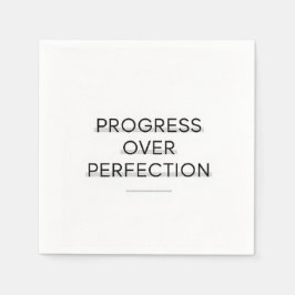 Moderne typografie vooruitgang boven perfectie tek servet