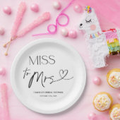 Moderne Typografie Vrijgezellenfeest Papieren Bord (Feest)