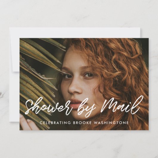 Moderne typografie Vrijgezellenfeest per mail foto Kaart (Voorkant)