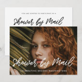 Moderne typografie Vrijgezellenfeest per mail foto Kaart (Voorkant / Achterkant)