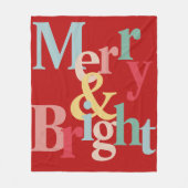 Moderne typografie Vrolijk en helder rood Fleece Deken (Voorkant)