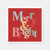 Moderne typografie Vrolijk en helder rood Servet (Voorkant)