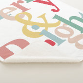 Moderne typografie Vrolijk en helder Sherpa Deken (3/4)