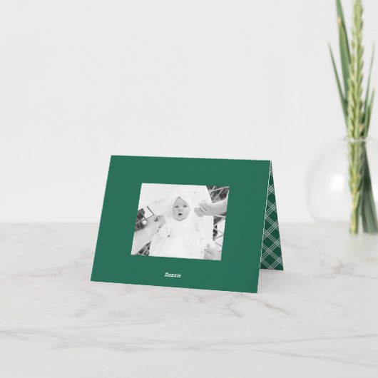 Moderne Typografie Vrolijk Kerstfeest 2 Foto Feestdagen Kaart (Achterkant)