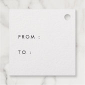 Moderne typografie Vrolijk Kerstfeest echte gouden Bedankjes Labels (Achterkant)