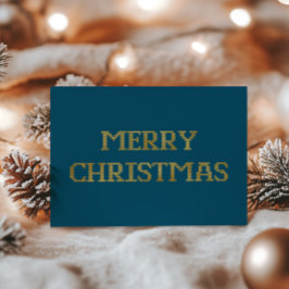 Moderne Typografie Vrolijk Kerstfeest Folie Kaart