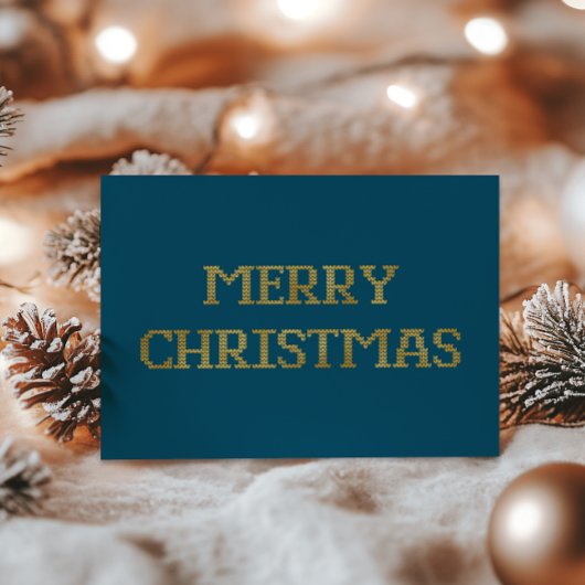 Moderne Typografie Vrolijk Kerstfeest Folie Kaart